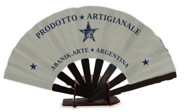 Abanico Prodotto artigianale verde salvia