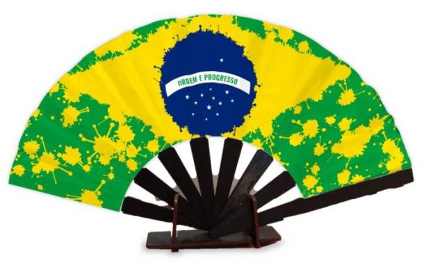 Abanico Brasil salpicado